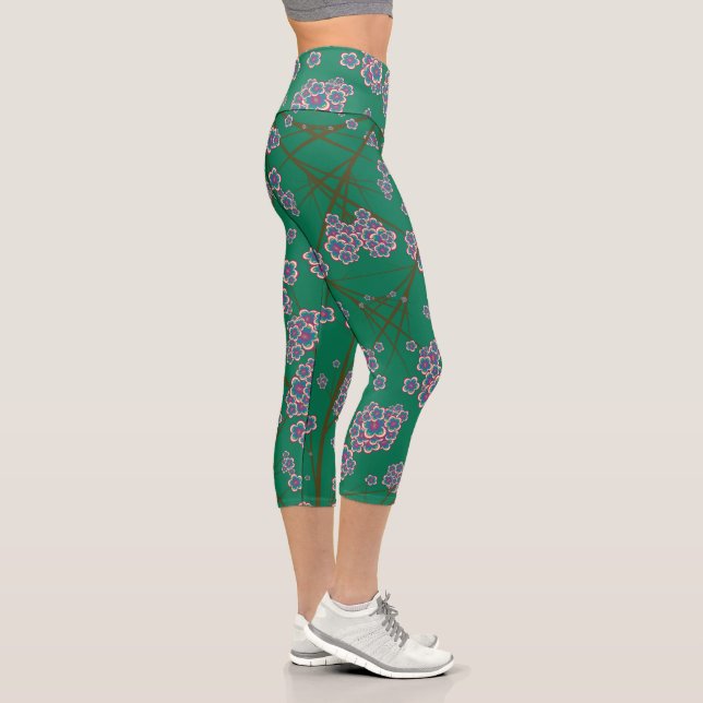 Ramas peculiares de alto deseo de Capri Leggings (Derecha)