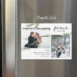 Ramas verdes 2 Tarjeta de vacaciones magnética fot