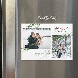 Ramas verdes 2 Tarjeta de vacaciones magnética fot