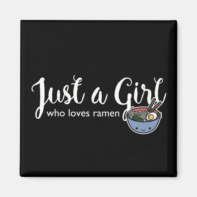 Ramen ama sólo un imán de fideos Chicas (Frente)
