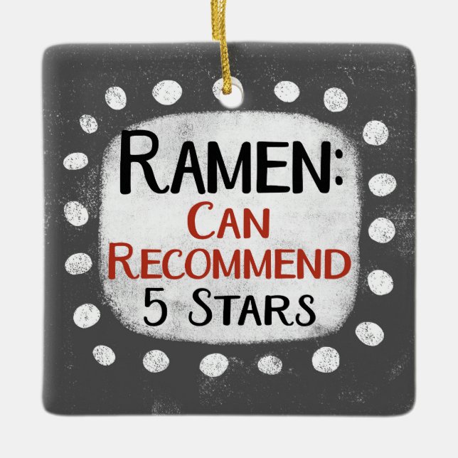Ramen Review 5 estrellas Ornamento (Anverso)