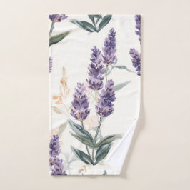 Ramilletes de lavanda Botánico acuarela Floral púr