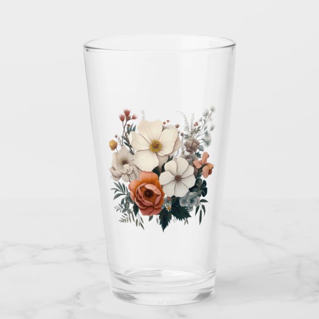 Ramo acuarela con flores y hojas (Anverso)
