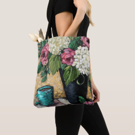 "Ramo con la bolsa de asas floral del Bello Artes