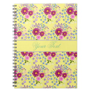 Ramo de flores con cuaderno de dalias