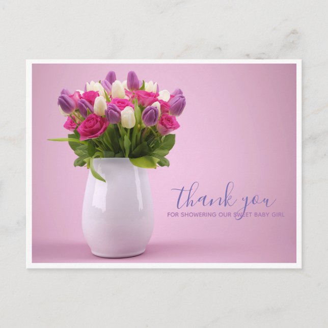 Ramo De Flores Gracias Tarjeta De Agradecimiento B (Anverso)