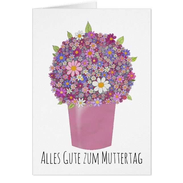 Ramo de flores rosado del Día de la Madre Feliz Al (Frente)