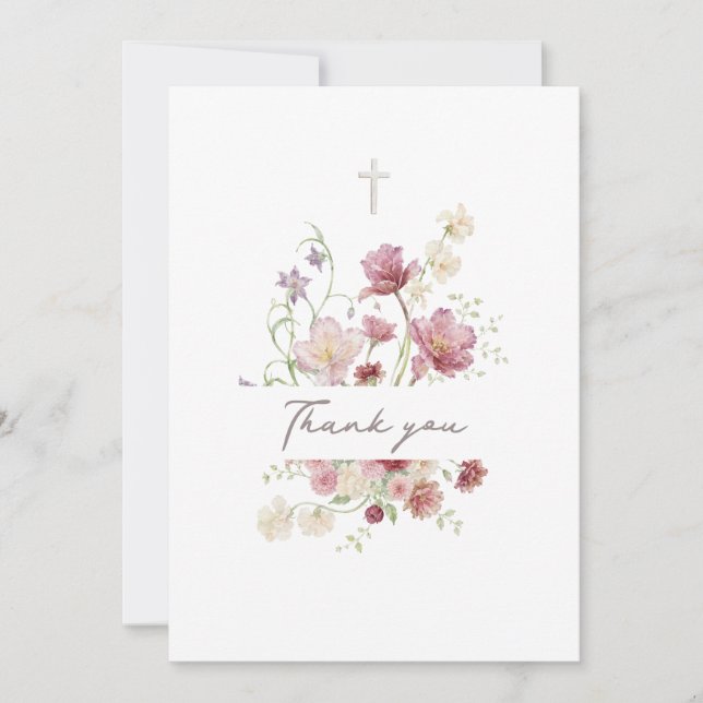 ramo de flores | Tarjeta de agradecimiento de Baut (Anverso)