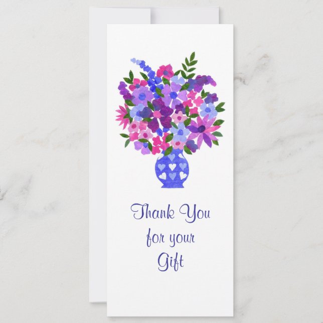Ramo de flores tarjeta 'Gracias' (Anverso)
