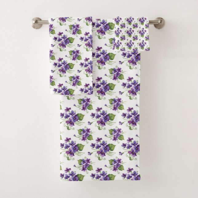 Ramo de flores violetas acuarela (In situ)