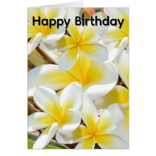 Ramo de frangipani, tarjeta de cumpleaños