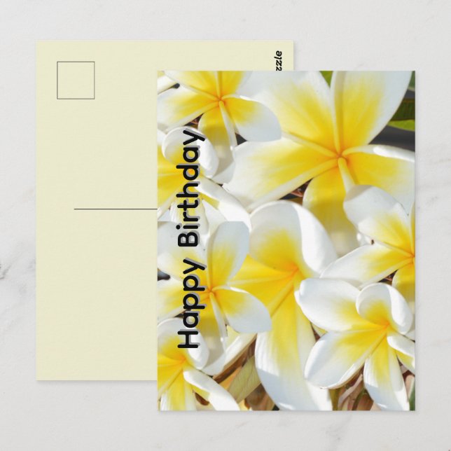 Ramo de Frangipani, Tarjeta de cumpleaños (Anverso / Reverso)
