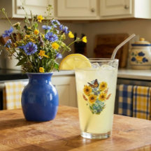 Ramo de girasol y mariposa alegre Pint