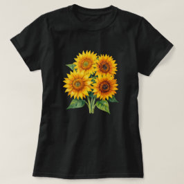 Ramo de girasoles en acuarela elegante camiseta ne