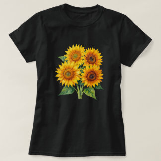 Ramo de girasoles en acuarela elegante camiseta ne