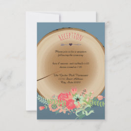 Ramo de madera rústica - Invitación a la recepción