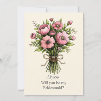 Ramo de novia caprichoso de flores rosadas Propues