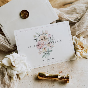 Ramo de novia tarjeta de aviso de fecha de boda - 