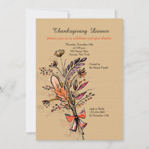 Ramo de Otoño Uno Invitación