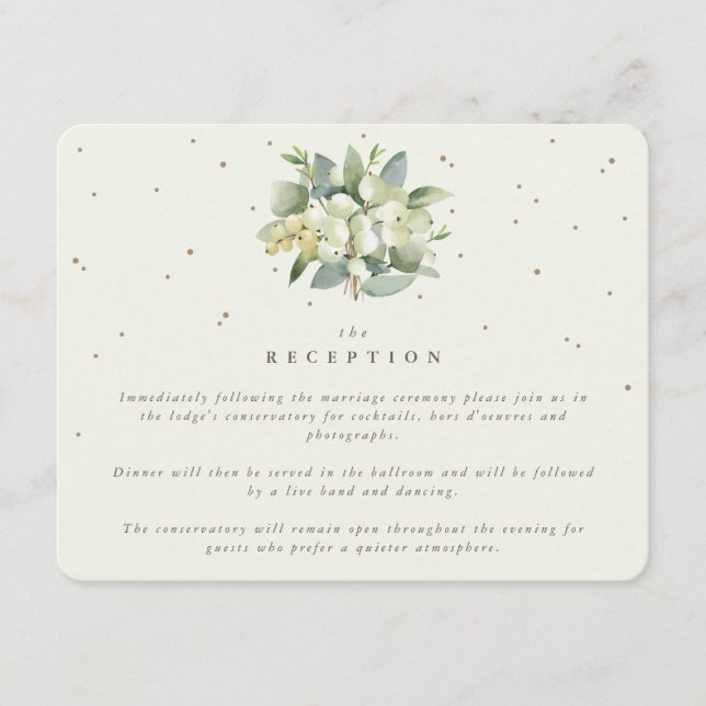 Ramo de recepción Cream Snowberry + Eucalipto (Anverso)