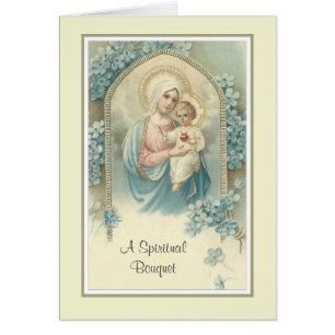 Ramo Espiritual Tradicional Virgen María Tarjeta