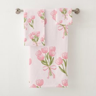 Ramo Floral de Tulipanes Rosados Shabby Chic
