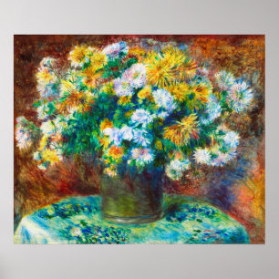 Ramo Floral Dorado y Blanco Arte Impresionista