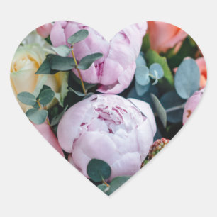 Ramo Floral Dulce Etiqueta Corazón