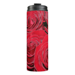 Ramo floral romántico de los rosas rojos del vaso