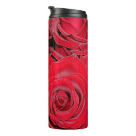 Ramo floral romántico de los rosas rojos del vaso