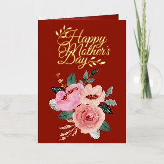 Ramo Floral Rosa y Melocotón Feliz Día de la Madre