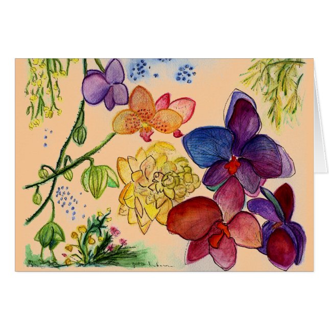 Ramo romántico de la orquídea (Anverso (Horizontal))