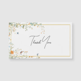 Ramos de flores silvestres con Gracias en letra el