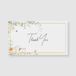 Ramos de flores silvestres con Gracias en letra el