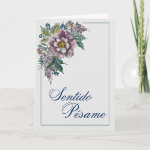 Ramos de Peonías - Tarjeta de Simpatía Española