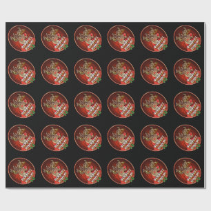 Rampant Rudolph marido papel de envoltura brillant