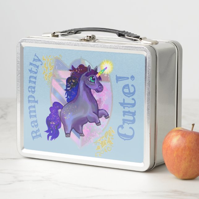 Rampantly Cute Unicorn Lunch Box (In situ)