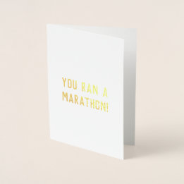 Ran a Marathon felicitaciones tarjeta de buena sue
