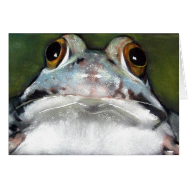 Rana Adorable: Pintura del Pastel de Realismo (Anverso (Horizontal))