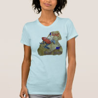 Rana App para mujer de los tejanos. Camiseta
