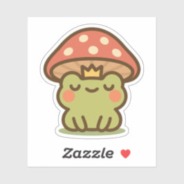 Rana bajo hongo Pegatina