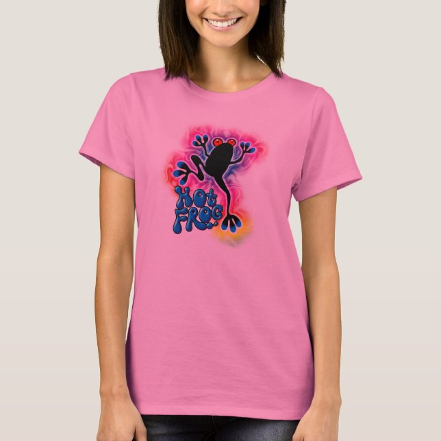 Rana caliente Surf Psicodélico Tye camisa (Anverso)