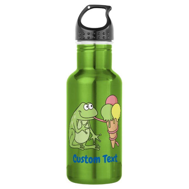 Rana con botella de agua de helado (Anverso)