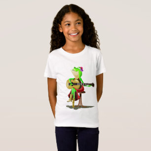 Rana con camiseta de guitarra