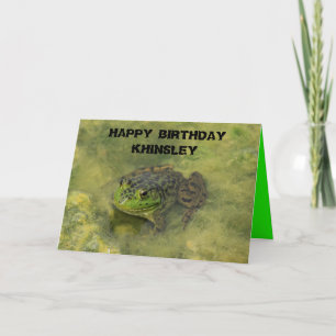 Rana de Bull en tarjeta de felicitación del