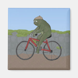 Rana de caballero en un imán de bicicleta