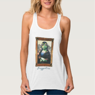 Rana de la Mona Lisa del Top del tanque negro clás