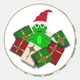 Rana de Navidad y Adhesivos de Regalo
