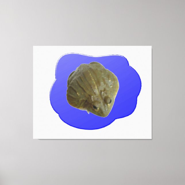 Rana de toro en la impresión de lona de estanques (Anverso)