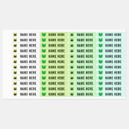 Rana de vuelta al nombre de la escuela pegatina de